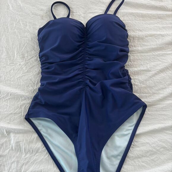 BOUTIQUE Navy Trendy Matching Bikini 2 Piece Swimwear Bikini Summer Medium Set - Picture 1 of 2